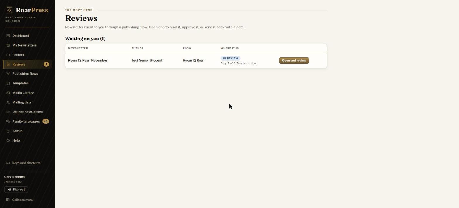 Teacher Reviews page with the issue at step 2